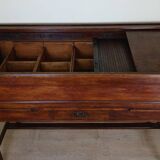 Very rare Napoleon III period system desk in solid oak circa 1850 stamped Stolzenberg