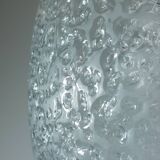 Vintage brass and frosted glass suspension, mid-century style, Doria Germany.