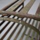 Set of three sculptural iron chairs