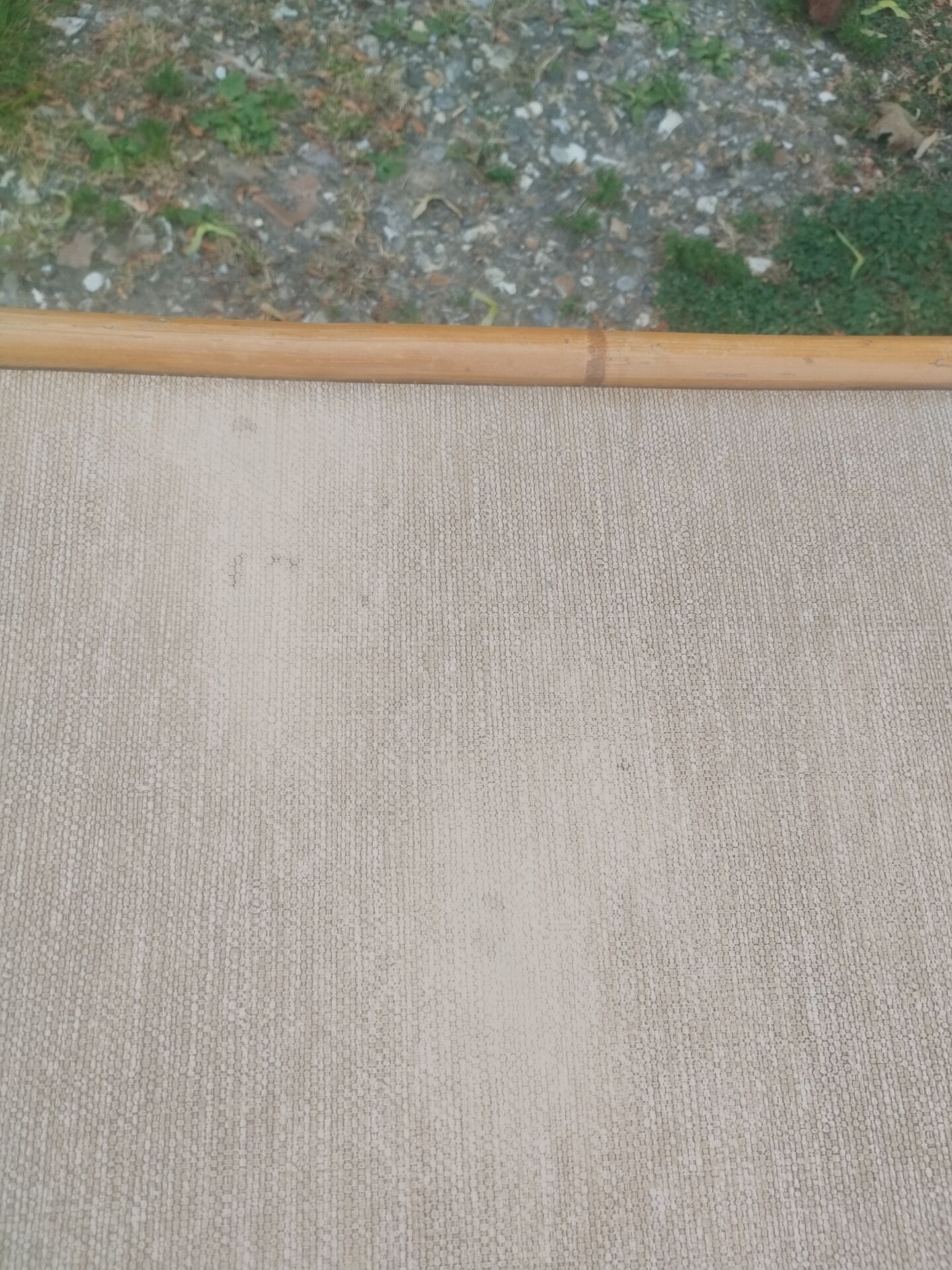 Table basse ancien en rotin vintage