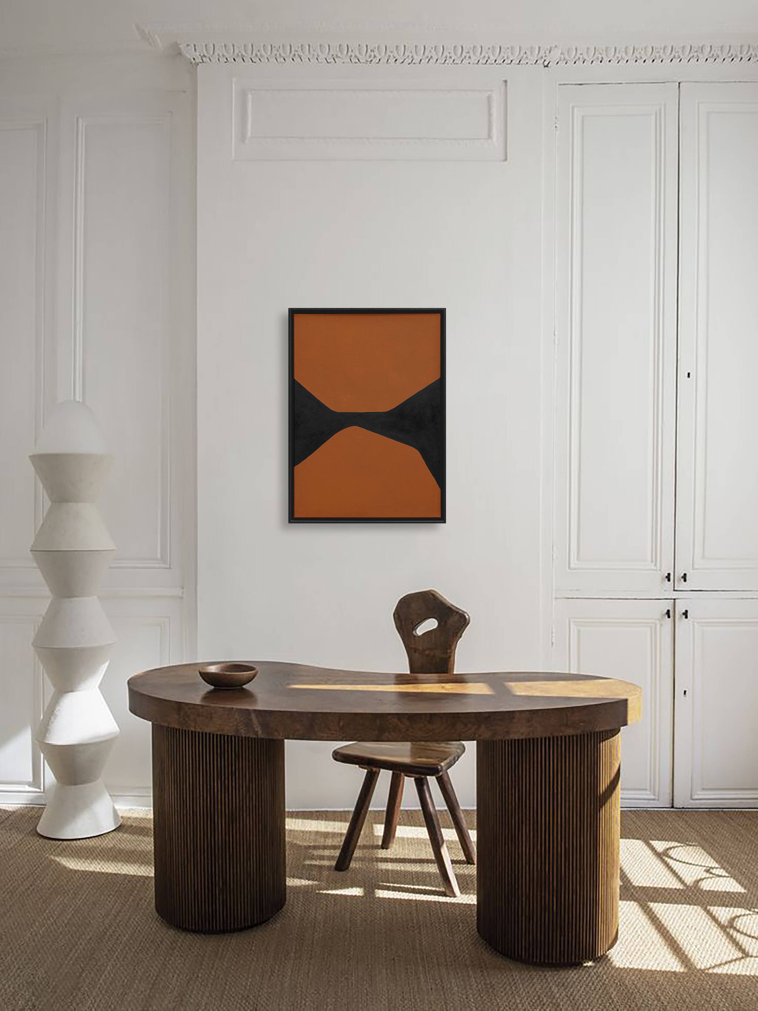 Original abstract terracotta painting, R13