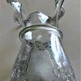 BIOT vase in transparent glass and cracked effect