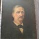 2 old oil portraits on panel 1800's