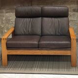 Danish two-seater leather sofa B. Morgensen