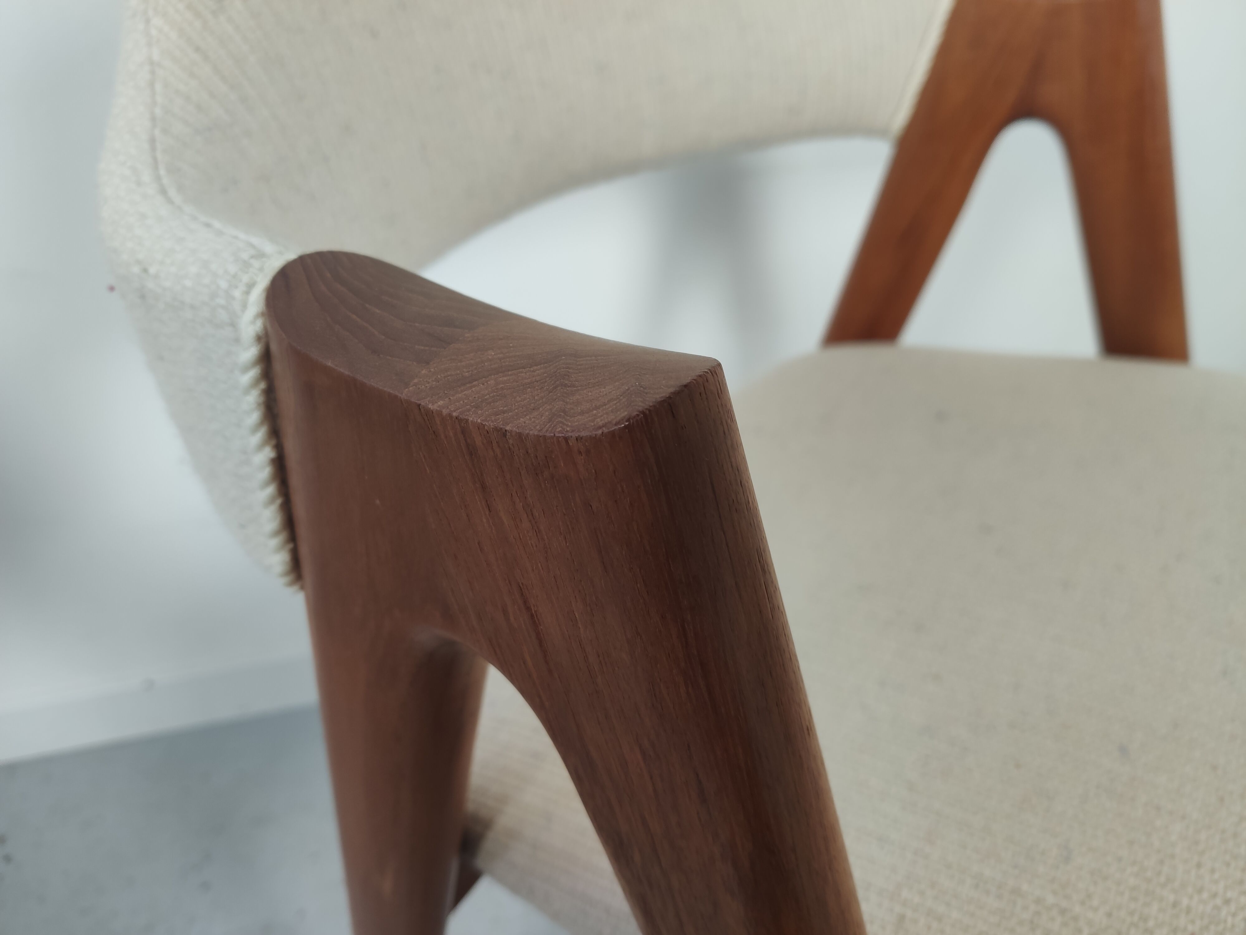 6 "compass" teak chairs by Kai Kristiansen for sva m-bler, 60s