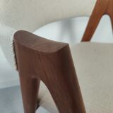 6 "compass" teak chairs by Kai Kristiansen for sva m-bler, 60s