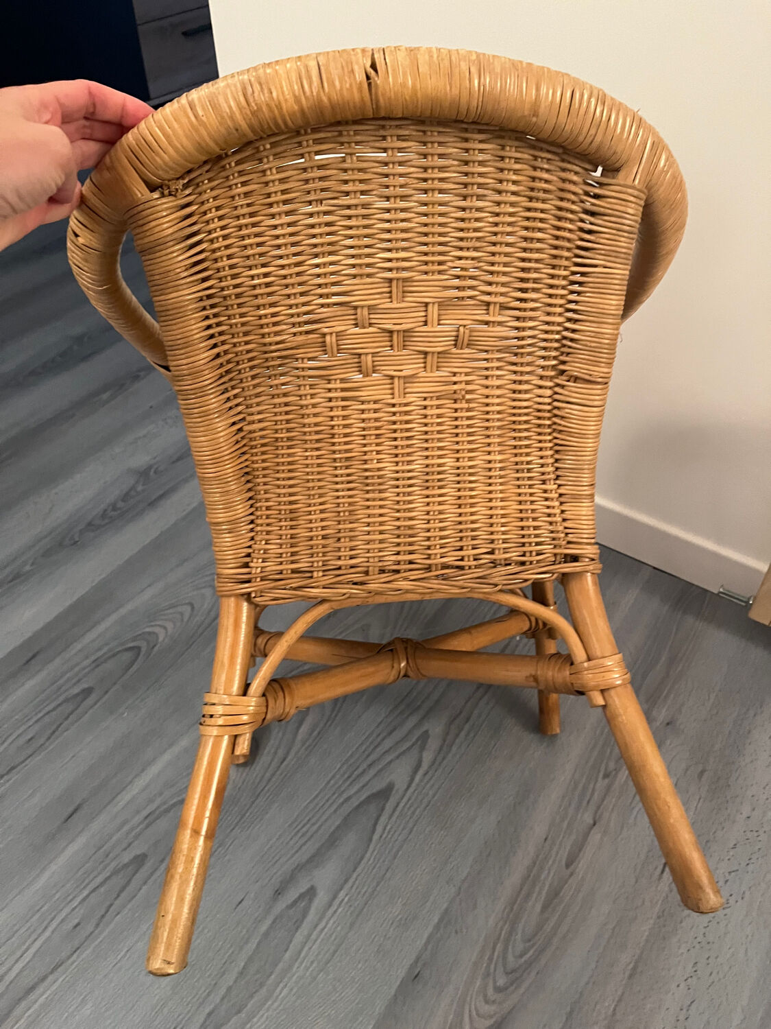 Rattan armchair for children