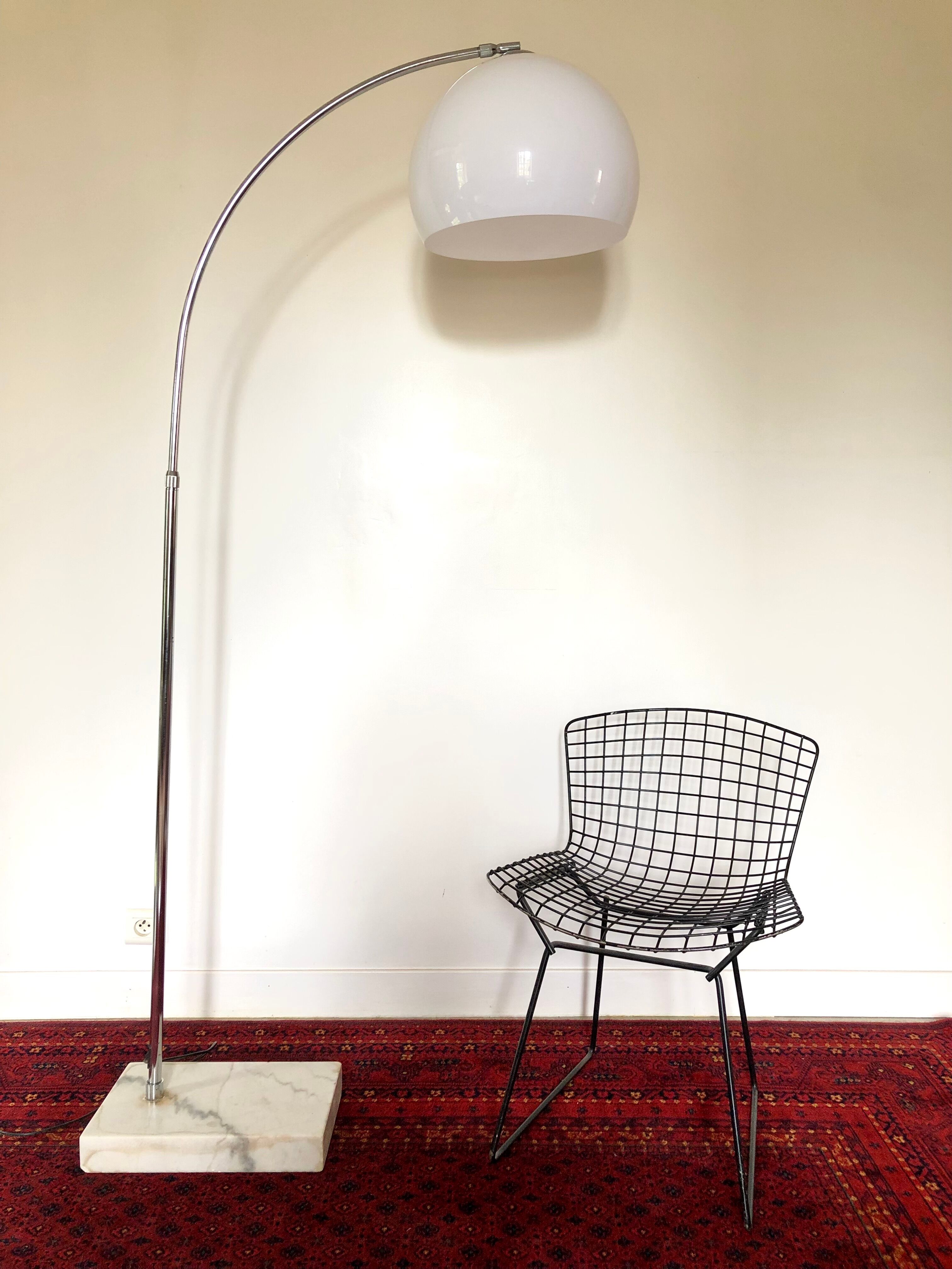 Lampadaire Arc avec pied en marbre