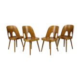Wooden chairs by oswald haerdtl for ton (thonet), 1960s, set of 4
