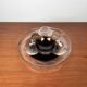 Mid-century Finnish glass bowl by Pertti Santalahti for Humppila, 1960s, set of 2.