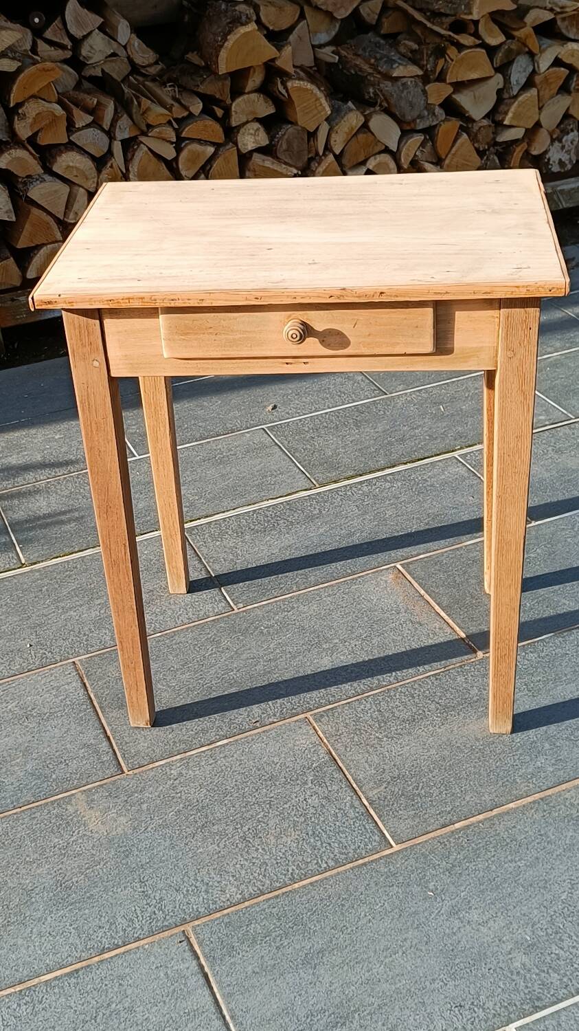 Desk or table in raw wood