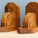 Pair of art deco bookends, solid wood