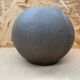 Antique vintage grey ceramic ball vase