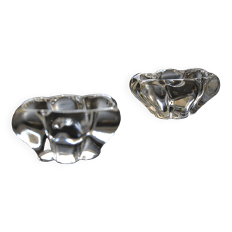 Pair of crystal salt cellars