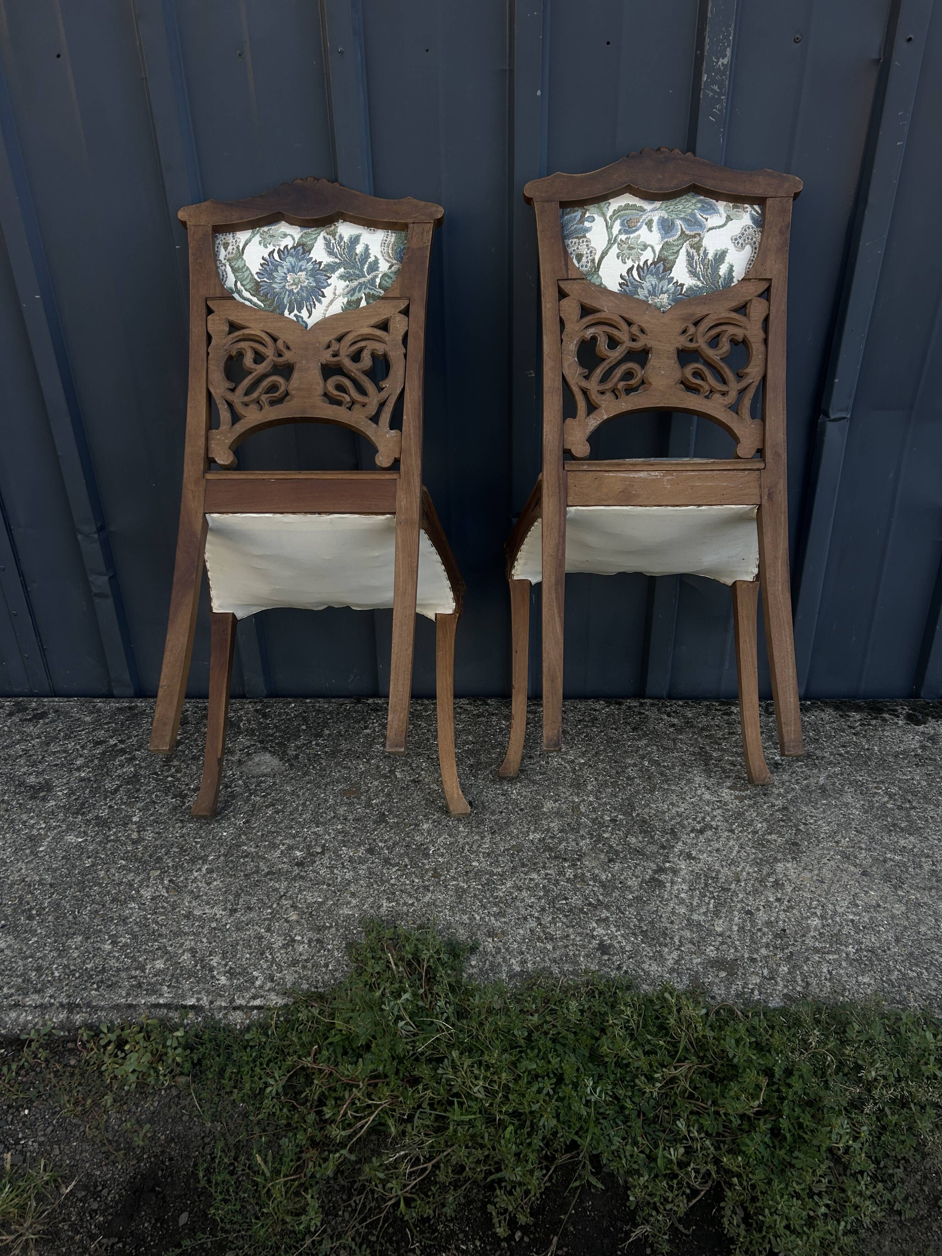 Paire de fauteuils et paire de chaises Art Nouveau