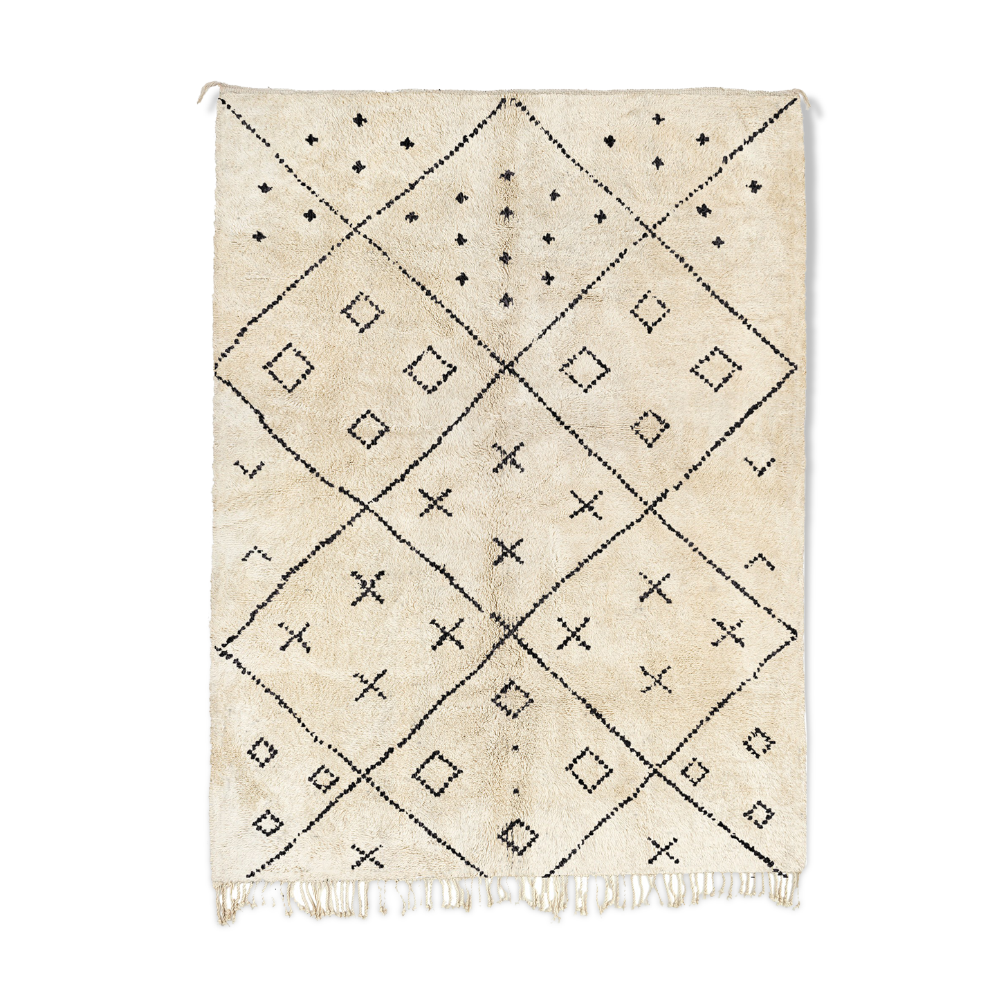 Modern Moroccan carpet white contemporary art 150x240cm