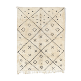 Modern Moroccan carpet white contemporary art 150x240cm