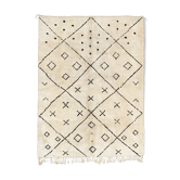 Modern Moroccan carpet white contemporary art 150x240cm