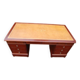 Very large Louis Philippe period mahogany pedestal desk from the 19th century