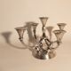 Candelabra 6 branches 50s silver metal