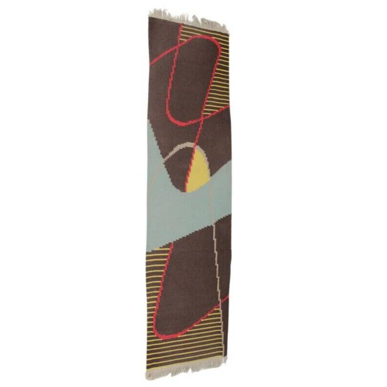 Extraordinary Narrow Geometric Carpet / Rug, 1960s