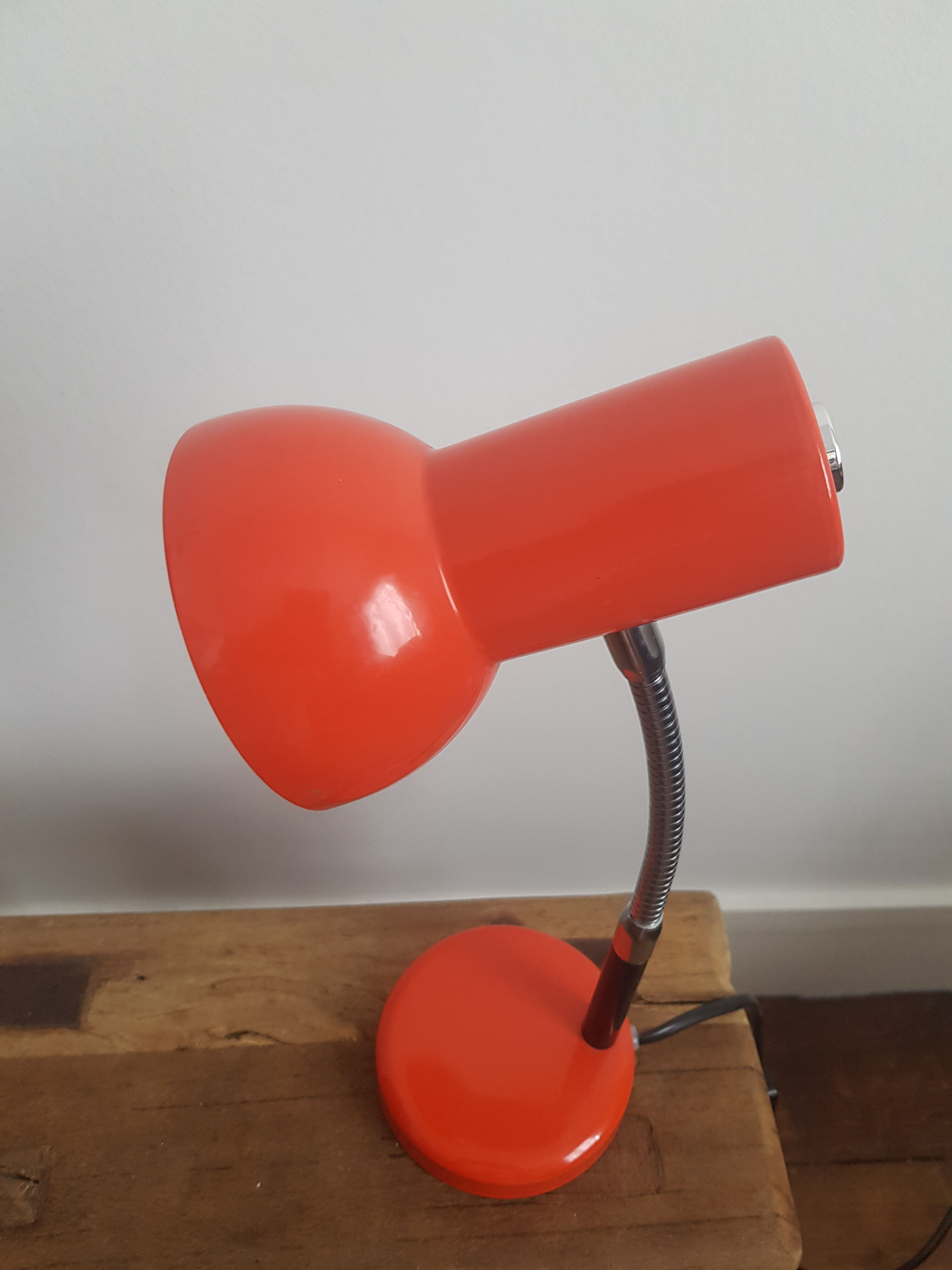 Vintage red metal lamp