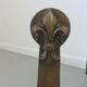 Paire de chenets modernistes en bronze massif