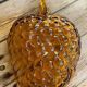 Vintage amber glass fruit bowl