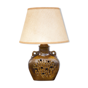 Lampe terre cuite émaillée