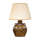 vintage enamelled terracotta lamp, table lamp, lampshade lamp, pottery, home decor, lamp