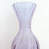 Glass vase - lavender optic swirl texture