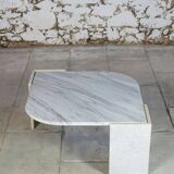Eye-shaped marble coffee table 1970