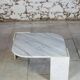 Table basse en marbre forme oeil 1970