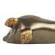 Deer sculpture copper reclining deer with antlers sarreid ltd 30cm
