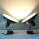 Pair of metal wall lamps 70s