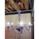 Italian Handmade Murano Style Glass Chandelier in Light Violet