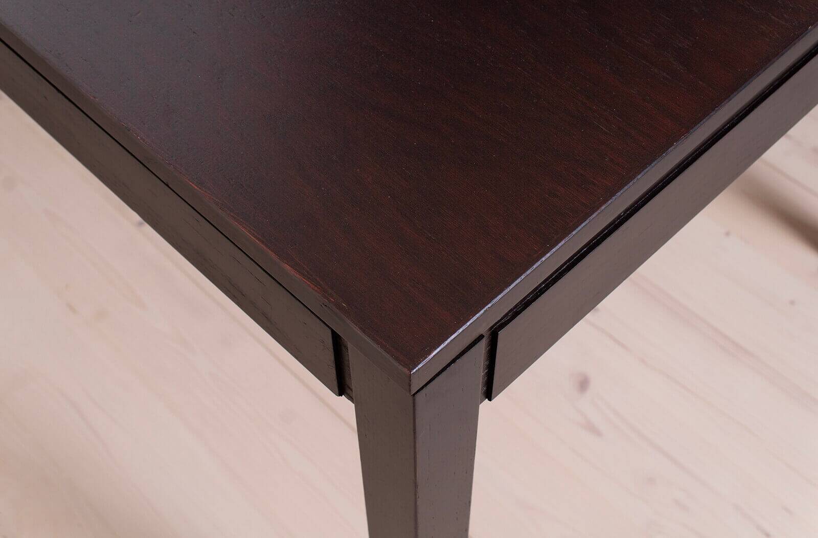 Vintage dining set, 4 chairs, extendable dining table, rope seating, 1970s