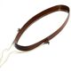 1960s oval large teak wall mirror with thick nylon rope | Made in Italy