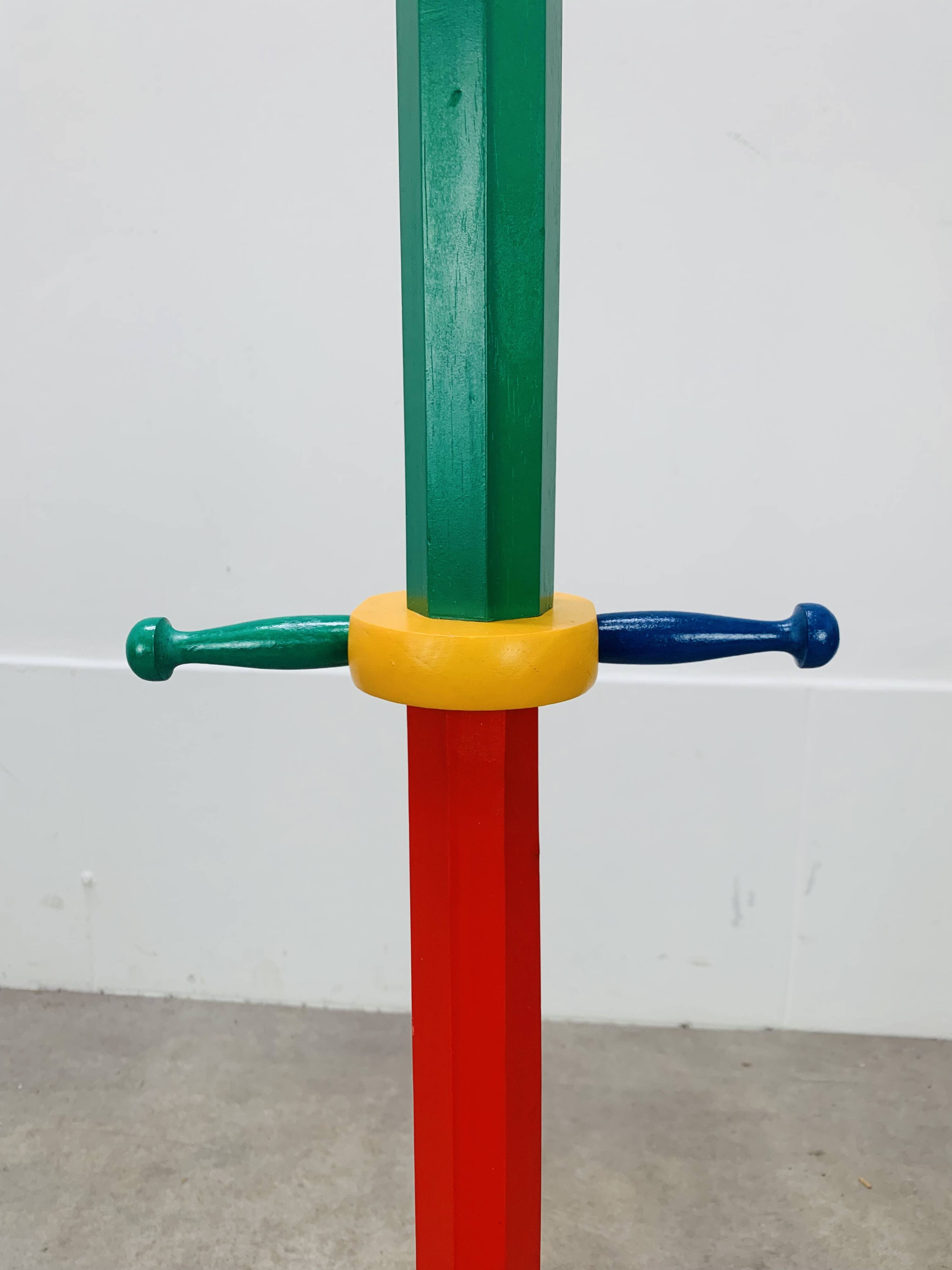 Pencil coat rack by Pierre Sala, for children