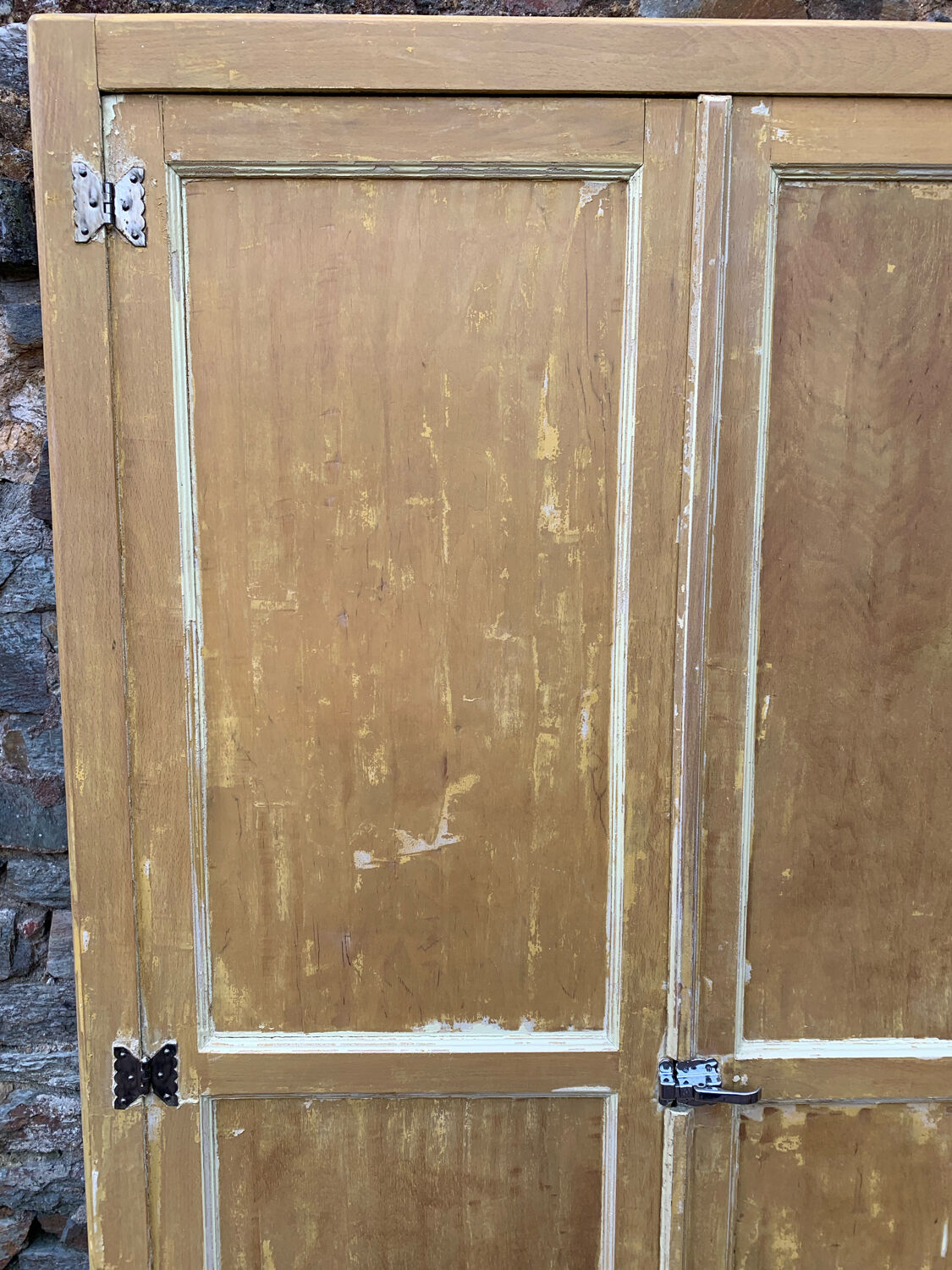 Parisian wardrobe in patinated wood