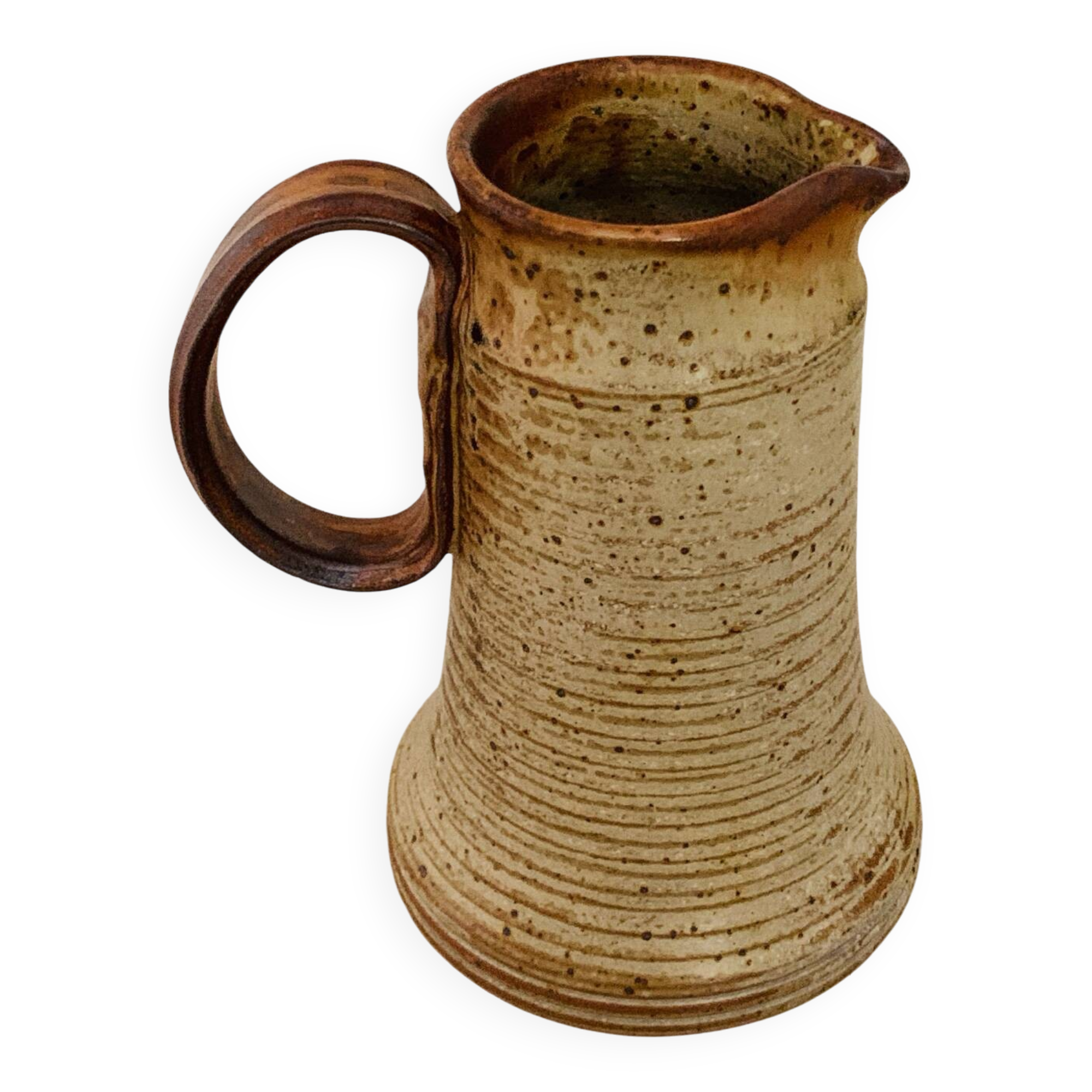 Pitcher/vase in old stoneware, very original shape