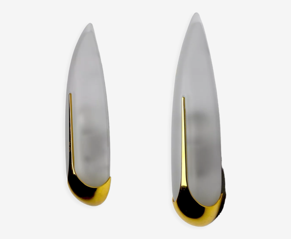 Paire d'appliques "épis" Idearte, Espagne, 1980