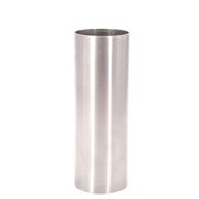 Grand vase cylindrique minimaliste en acier, années 70