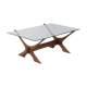 Örebro Glas ‘Condor’ walnut & glass coffee table by Fredrik Schriever-Abeln