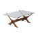 Örebro Glas ‘Condor’ walnut & glass coffee table by Fredrik Schriever-Abeln