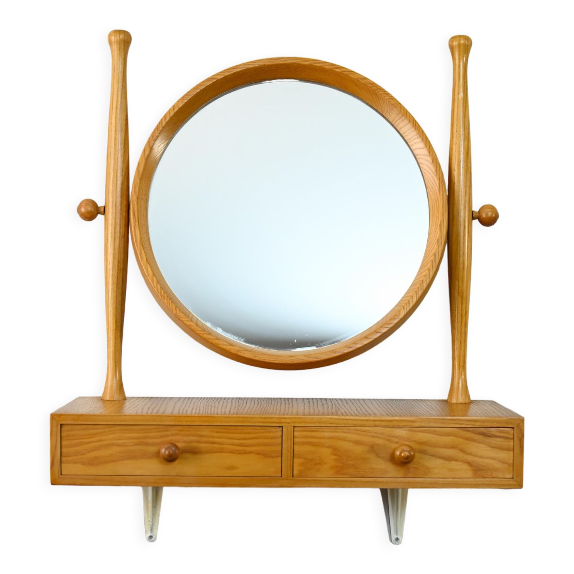 Vintage mirror with shelf and drawers
