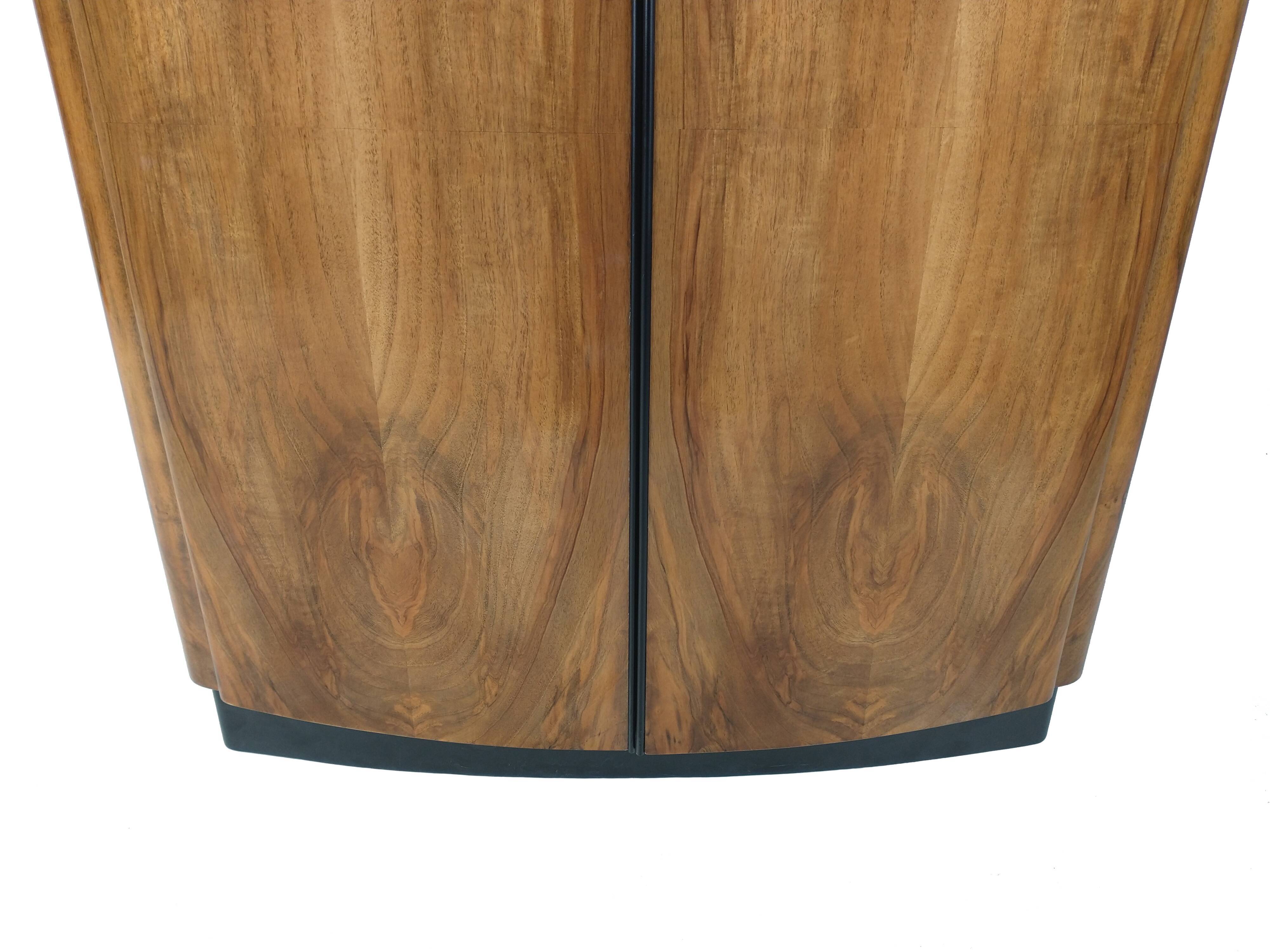 Art Deco Walnut Wardrobe by Jindřich Halabala for UP Závody, 1950s