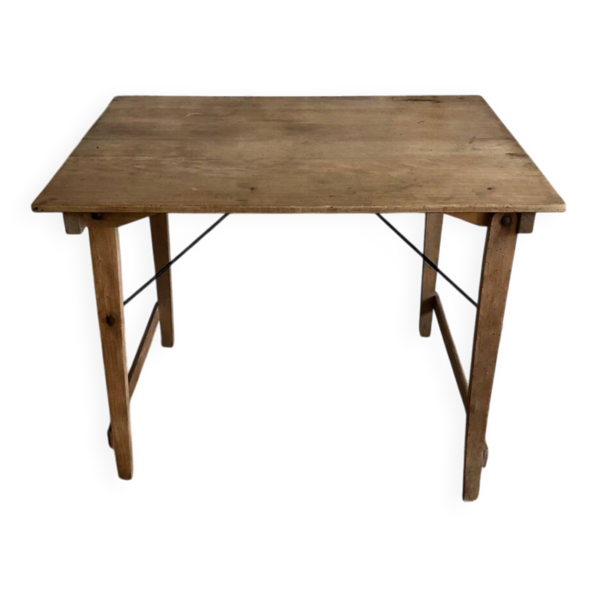 Renovated antique folding work table