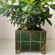 Pot cover in sheet metal and brass Art Nouveau Vienna Secession.