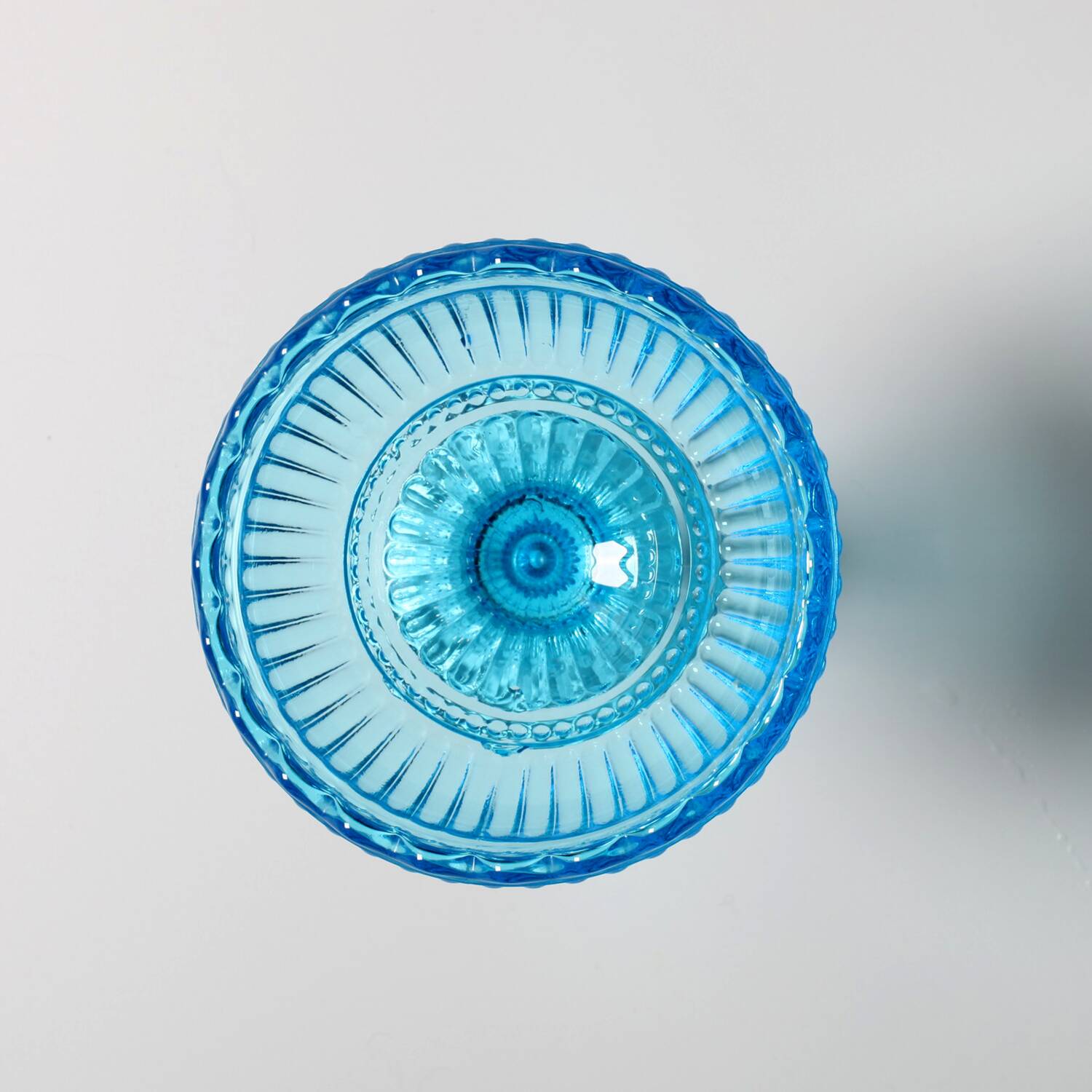 Vintage Iittala Marimekko Aqua Blue Pedestal Bowl - Finnish Design